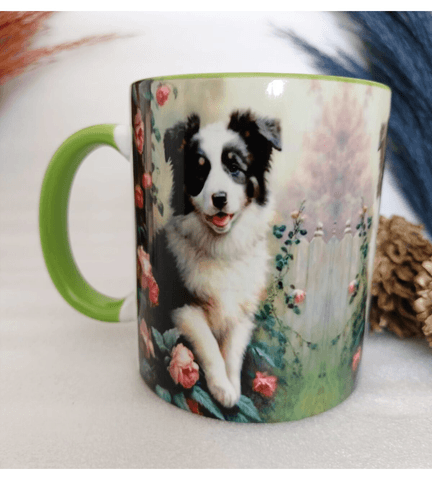 Sevimli köpekcik baskılı büyük boy kupa