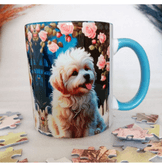 Sevimli köpekcik baskı büyük boy kupa