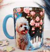 Sevimli köpekcik baskı büyük boy kupa