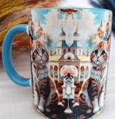 Sevimli kedicik baskı büyük boy kupa