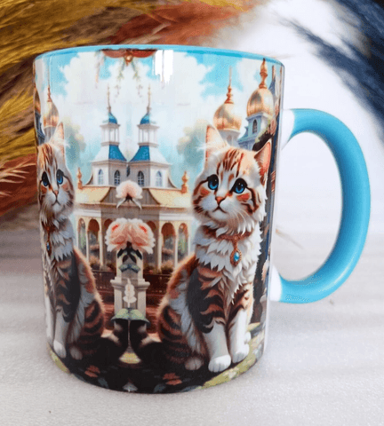 Sevimli kedicik baskı büyük boy kupa