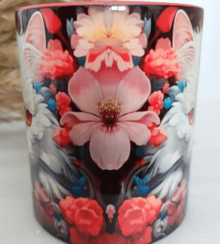 Kedi baskı büyük boy kupa