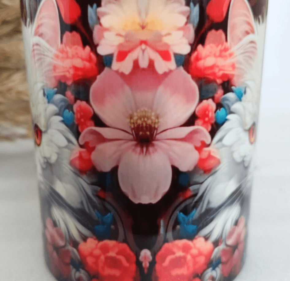 Kedi baskı büyük boy kupa