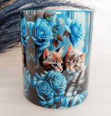 Sevimli kedicikler baskı büyük biy kupa