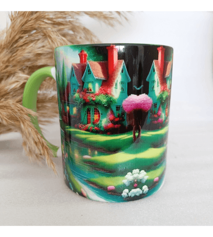 Vintage baskı büyük boy kupa