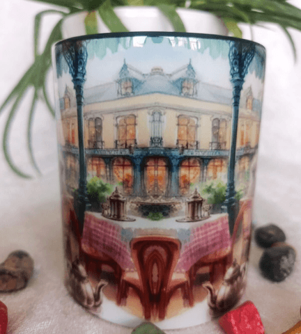 Vintage baskı büyük boy kupa