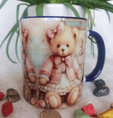 Vintage baskı büyük boy kupa