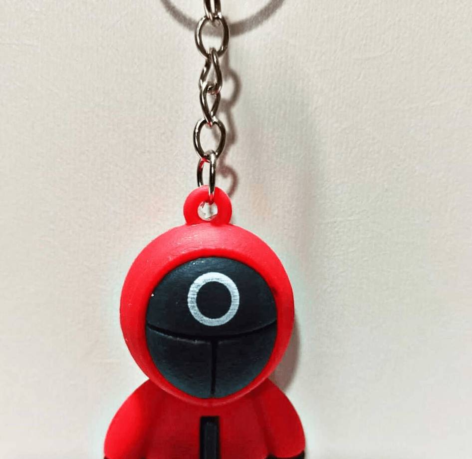Squid game daire  silikon lüks anahtarlık çanta aksesuar
