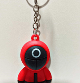 Squid game daire  silikon lüks anahtarlık çanta aksesuar