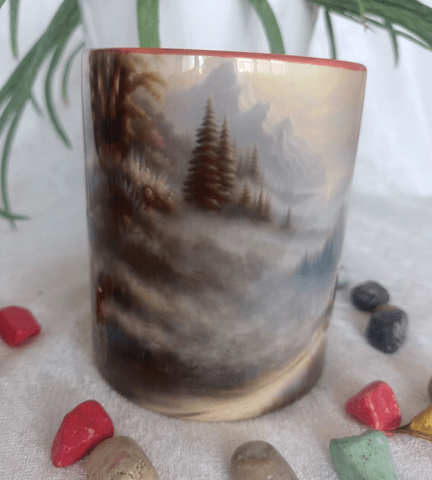 Vintage baskı büyük boy kupa