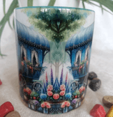 Vintage baskı büyük boy kupa