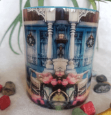 Vintage baskı büyük boy kupa