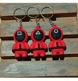 Squid game daire  silikon lüks anahtarlık çanta aksesuar