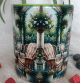 Vintage baskı büyük boy kupa