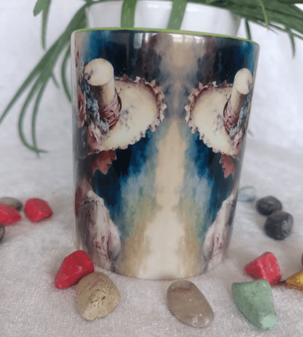 Vintage baskı büyük boy kupa