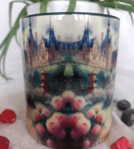 Vintage baskı büyük boy kupa