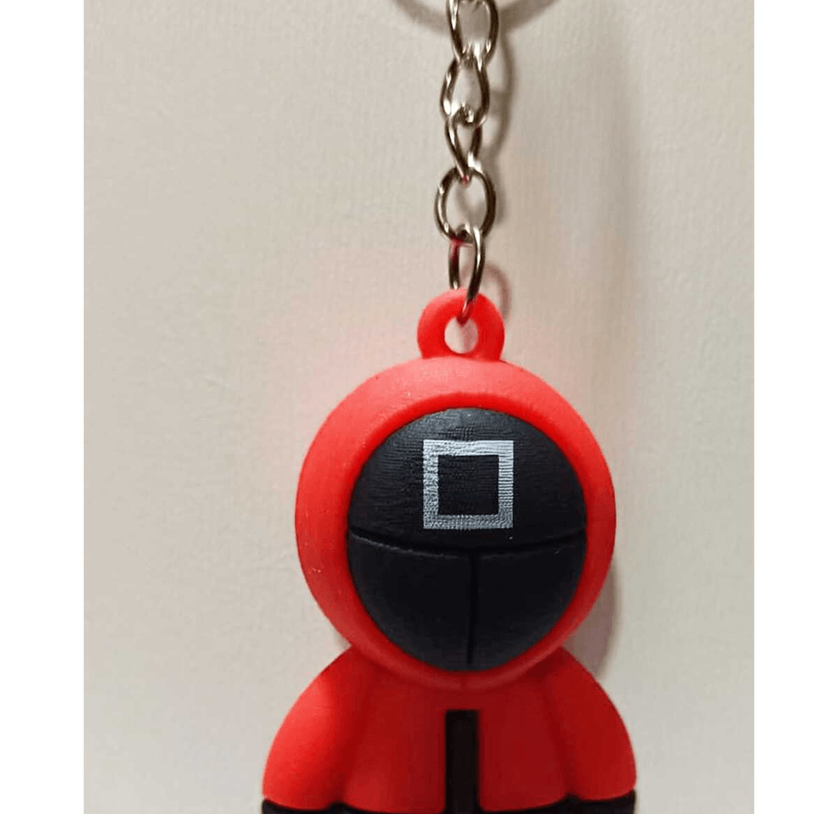 Squid game kare  silikon lüks anahtarlık çanta aksesuar