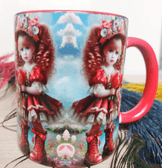 Vintage tasarım büyük boy kupa