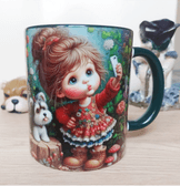 Vintage Tasarım Büyük Boy Kupa