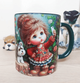 Vintage Tasarım Büyük Boy Kupa