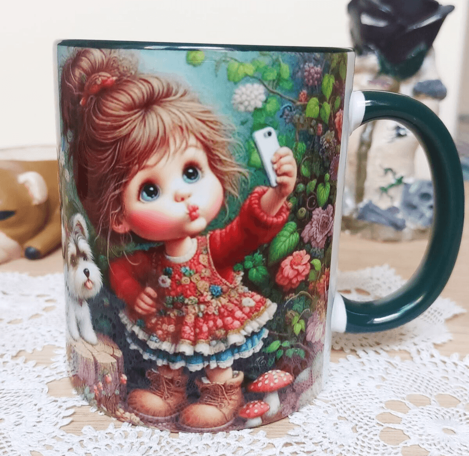 Vintage Tasarım Büyük Boy Kupa