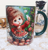 Vintage Tasarım Büyük Boy Kupa