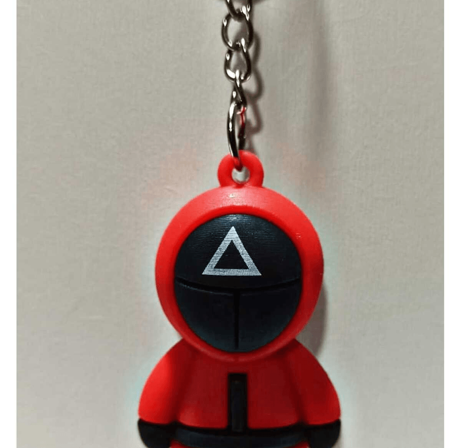 Squid game üçgen  silikon lüks anahtarlık çanta aksesuar