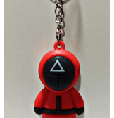 Squid game üçgen  silikon lüks anahtarlık çanta aksesuar