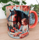 Vintage tasarım büyük boy kupa