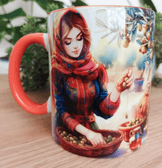 Vintage tasarım büyük boy kupa