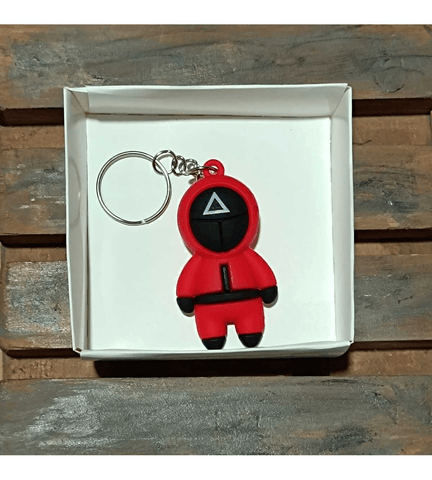 Squid game üçgen  silikon lüks anahtarlık çanta aksesuar