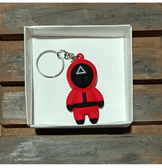 Squid game üçgen  silikon lüks anahtarlık çanta aksesuar