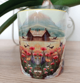 Vintage tasarım büyük boy kupa