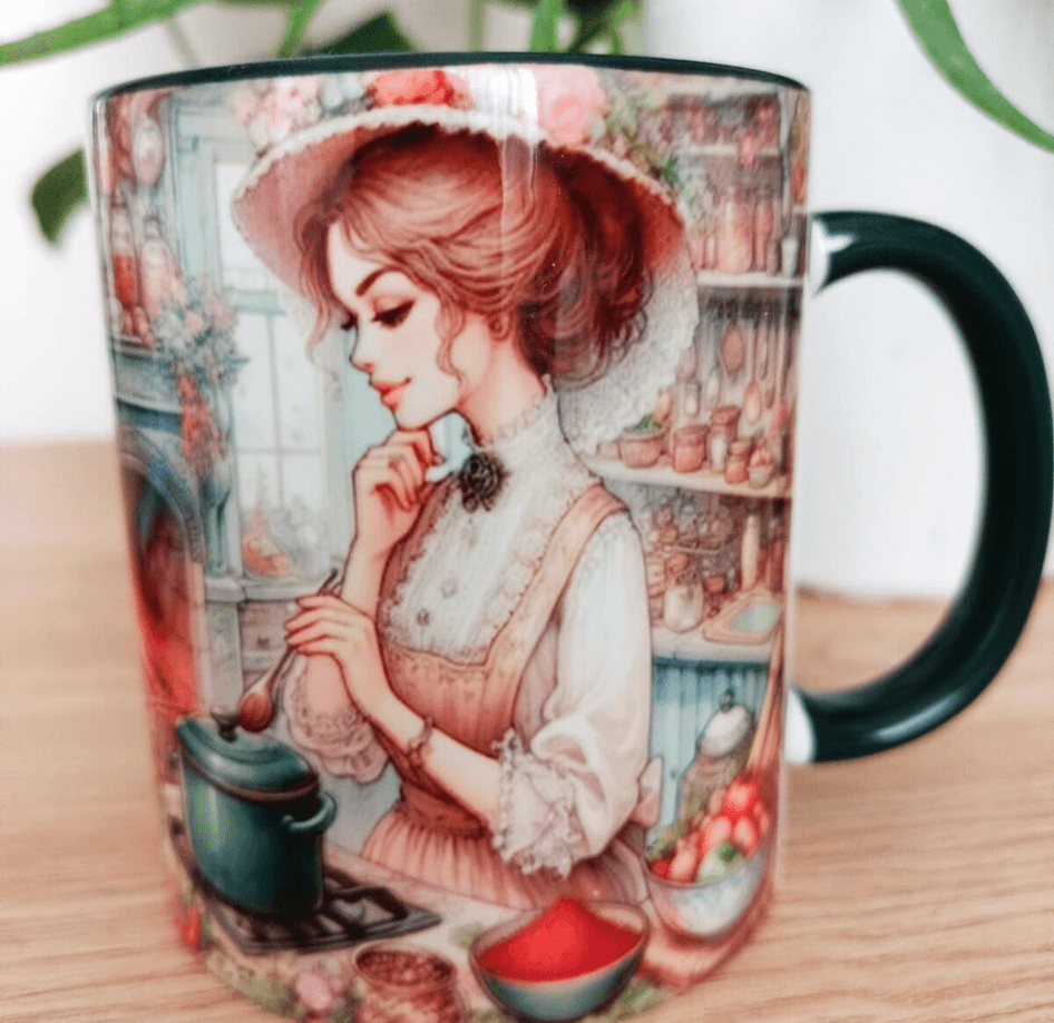 Vintage tasarım büyük boy kupa