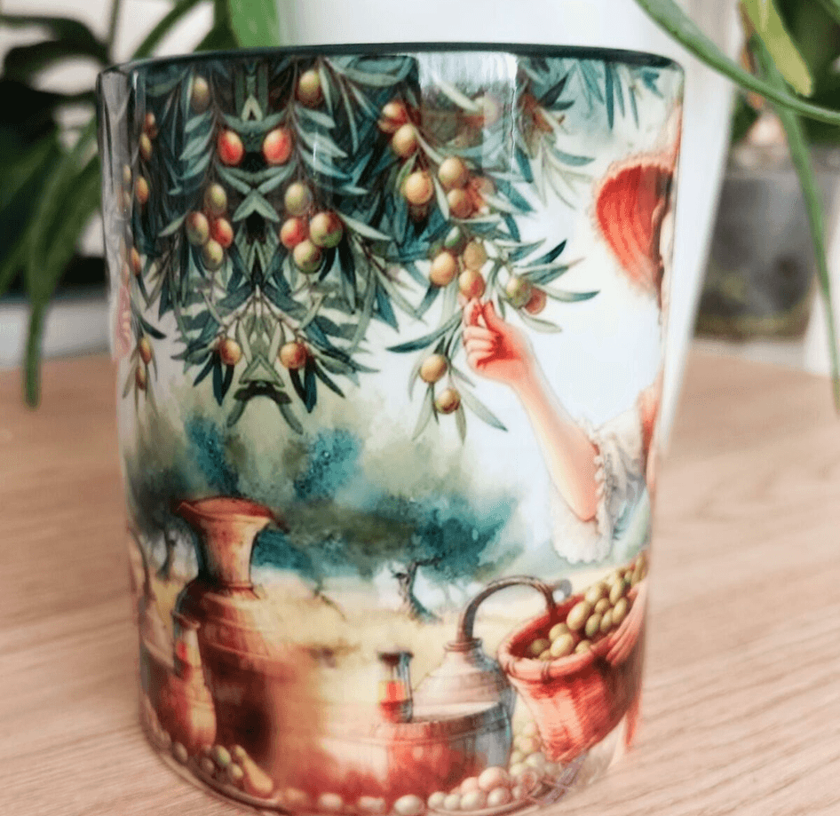 Vintage tasarım büyük boy kupa