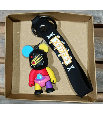 Renkli sevimli ayıcık model6  silikon lüks anahtarlık çanta aksesuar