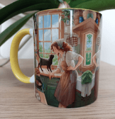 Vintage tasarım büyük boy kupa