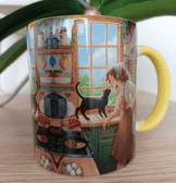 Vintage tasarım büyük boy kupa