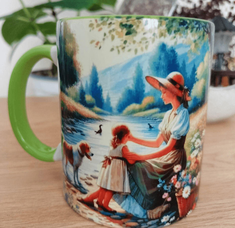 Vintage tasarım büyük boy kupa