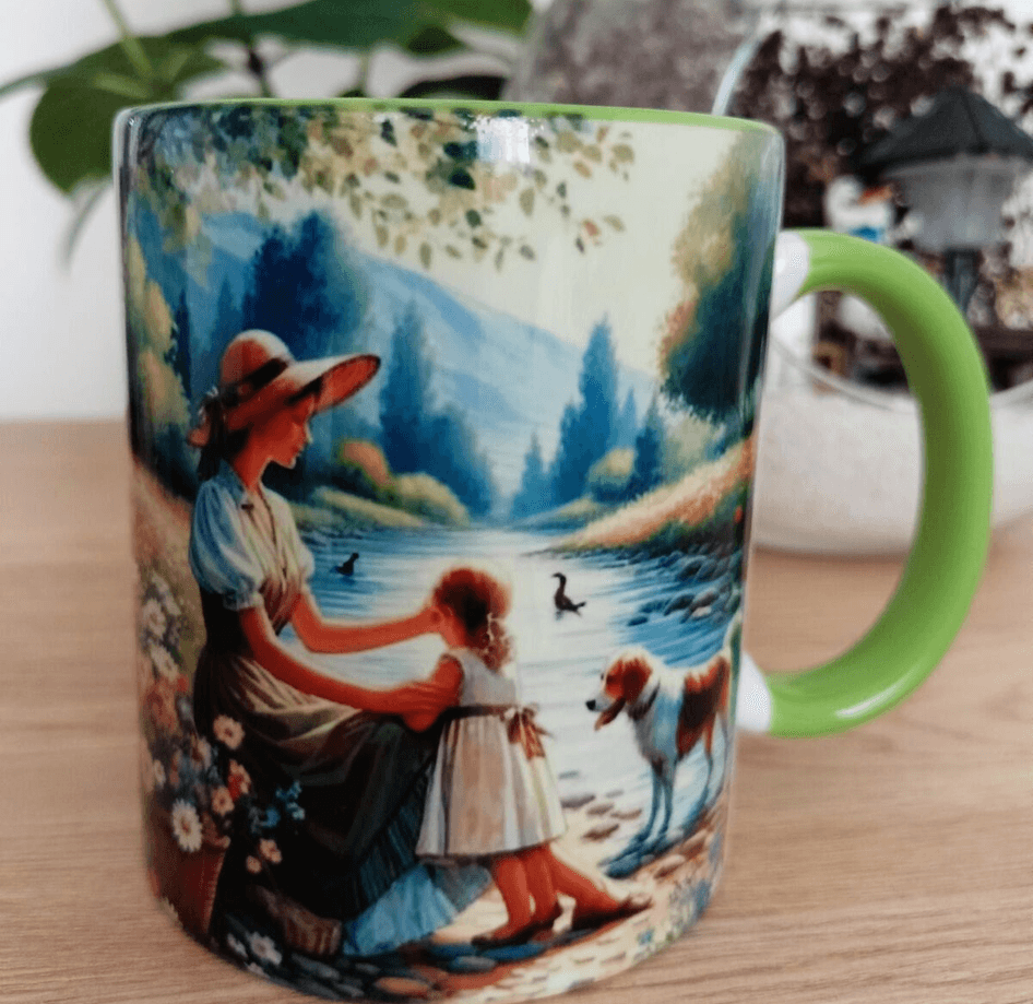 Vintage tasarım büyük boy kupa