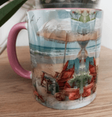 Vintage tasarım büyük boy kupa