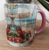 Vintage tasarım büyük boy kupa