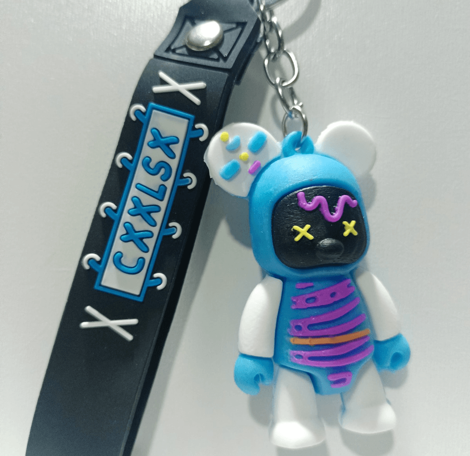 Renkli sevimli ayıcık model5  silikon lüks anahtarlık çanta aksesuar