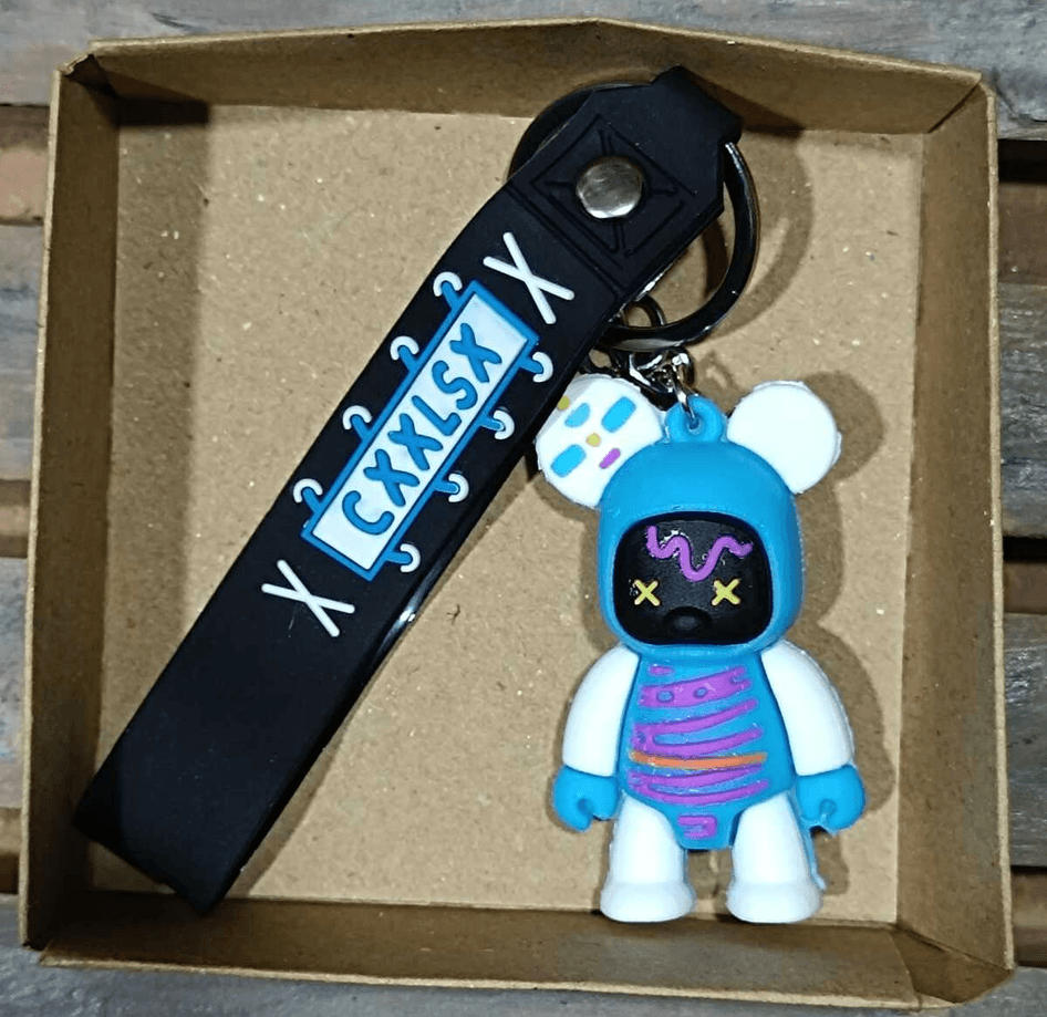 Renkli sevimli ayıcık model5  silikon lüks anahtarlık çanta aksesuar