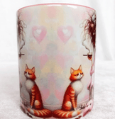 Uyanamayan vintage baskı büyük boy kupa