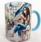 Huzur vintage baskı büyük boy kupa