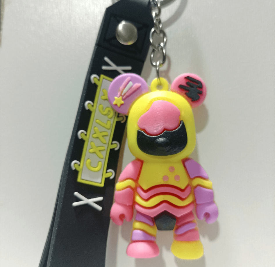 Renkli sevimli ayıcık model4  silikon lüks anahtarlık çanta aksesuar