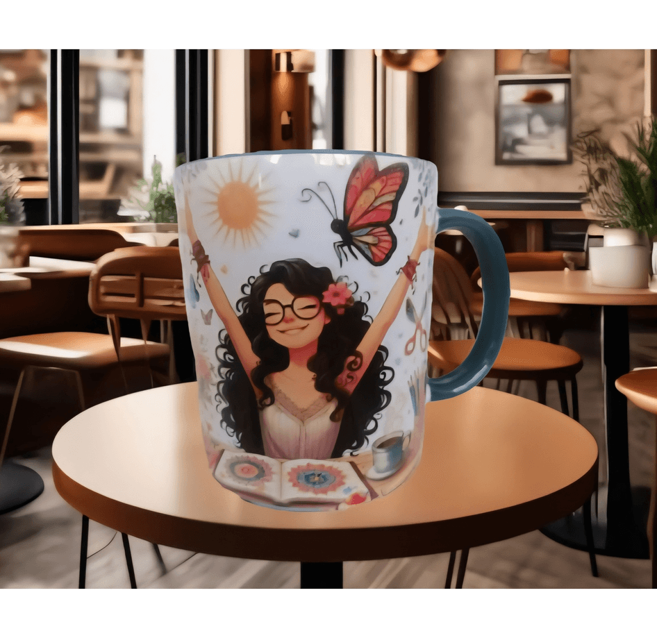 Huzur vintage baskı büyük boy kupa