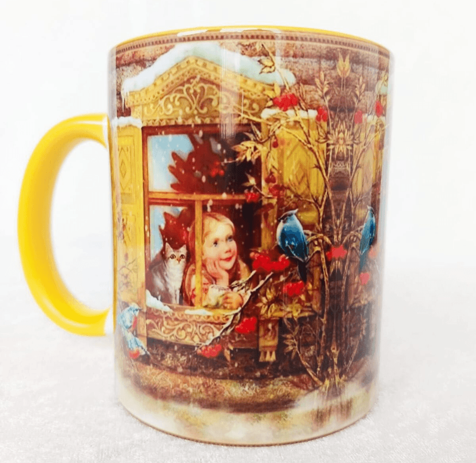 Vintage tasarım büyük boy kupa