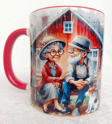 Büyük aşk vintage baskı büyük boy kupa